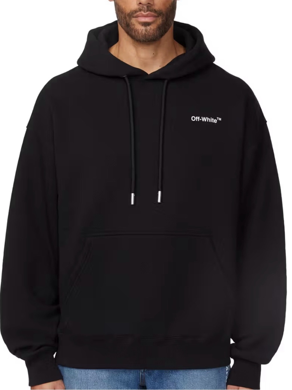 Off-White Black Logo Pullover Hoodie